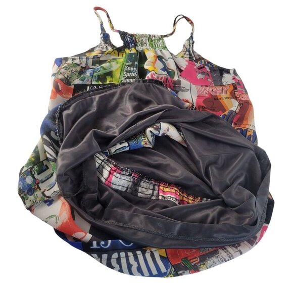 Bershka Mini Pop Art Dress Size M Vibrant Colorful Art To Wear Fashion Statement - Picture 7 of 11